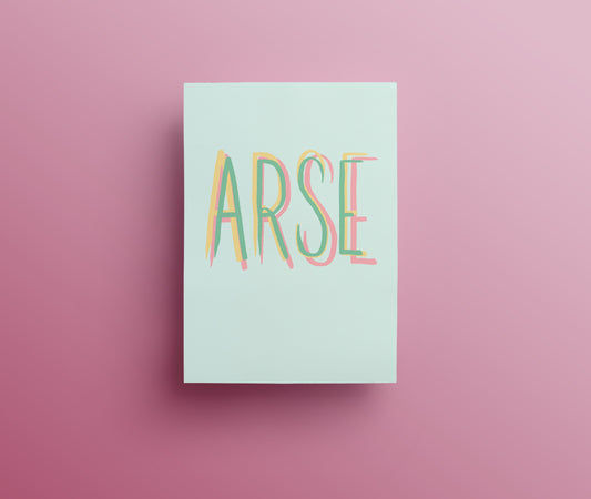 Arse greetings card