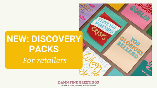 New: Damn Fine Greetings discovery packs for retailers